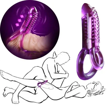 Silikono Cockring Vibratorius Clit Stimuliatorius Didinti Sekso Žaislas, Vibruojantis Penis Varpos Žiedas Produkto Penis Extender Žiedas-35