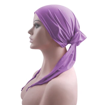 Moterų Kietas Turbaną Variklio Dangčio Galvos Skara Galvos Apdangalai Musulmonų Vėžio Skrybėlę Chemo Bžūp Skarelė Plaukų Slinkimas Apima Kepuraitė Wrap Vidinis Kepurės Skrybėlės
