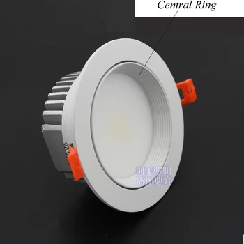 White shell 10w 12w Pritemdomi COB LED Downlight 90-260V 12v 1050lm Led Šviestuvas Įleidžiamas Kabineto Žemyn Šviesos WW/NW/CW CE, UL