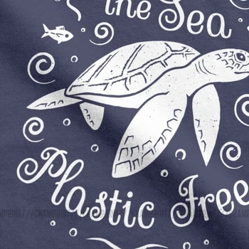 Išsaugoti Mūsų Vandenynų Išlaikyti Jūros Plastiko Nemokamai Vėžlys T-Shirt Vyrai Medvilnės Marškinėliai Vandenyno Taršos Gyvenimo Vandens Beach Trumpas Rankovės Tees