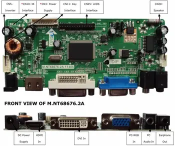 Yqwsyxl Kontrolės Valdyba Stebėti Rinkinys LP173WD1-TLC3 HDMI+DVI+VGA LCD LED ekrano Valdiklio plokštės Tvarkyklės