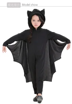 Berniukas ir Mergaitė, Juodas Blogis Vampyras Šikšnosparnis Kostiumas Vaikams Halloween Kostiumai Vaidina Vampyras Velnio Kostiumas rinkiniai mergaičių halloween apranga Nauja