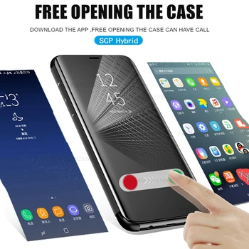 Smart Veidrodis Telefoną Atveju Huawei P 30 30 P20 Lite Pro Smart 2019 Dangtelį Mate20 Mate 20 lite Pro Paramos Apversti Odinis dėklas