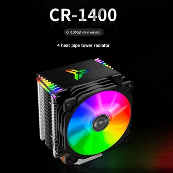 CR1400 PWM 4Pin 12V PC LED Aušinimo Ventiliatorius RGB 4 Karščio vamzdeliai CPU Ausintuvas Kompiuterio Radiatorių Intel 1151/1155/AM3/AM4 CPU Aušintuvas