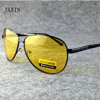 JAXINnight vizija poliarizuoti akiniai vyrams, prekės dizainas plaukioja akiniai nuo saulės moterims, metalinis rėmas vairavimo kelionės naktinio matymo gogglesUV40