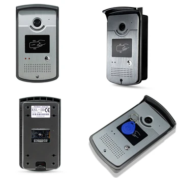 Namų Domofonas Vaizdo Duris Telefono RDA Kamera Prieigos Kontrolės Sistema, su 2 Monitorius 7