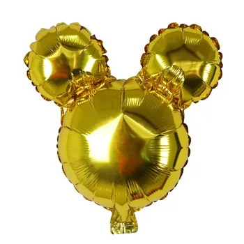 10vnt Mini Mickey Minnie Galvos Pelės Aliuminio Folija Balionai Oro Globos Baby Shower Gimtadienio Apdailos Balons Reikmenys Žaislai