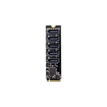 PCIe X2 2 M. Klavišą, M, 5-Port SATA 3.0 adapteris Kortelės NGFF NVME M. 2 m Raktas į sata3.0 Konverteris Kortelės JMB585 chipset 6Gbps SATA3