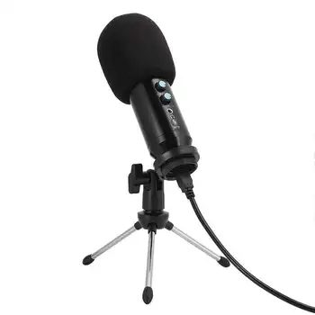 BM858 Mikrofono Rinkinį Studio USB Kompiuterio Įvairiakryptė Kondensatoriaus Mikrofonas su Reguliuojama Svirtimi Shock Mount 