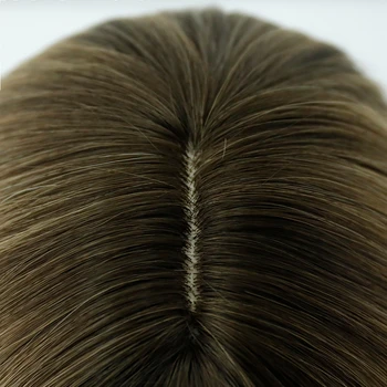Ilgi Šviesūs, Ruda Su Aukso Banguoti Juoda Balta Moterų Sintetinis Perukas Su Kirpčiukais Dienos Karščiui Atsparus Pluoštas Plaukų Cosplay Perukai