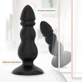 Analinis Kaištis Vyrų Nešiojamų Prostatos Massager Belaidžio Nuotolinio Valdymo Minkšto silikono Gėjų Suaugusiųjų sekso žaislais vyrams analinis vibratorius, sekso parduotuvė