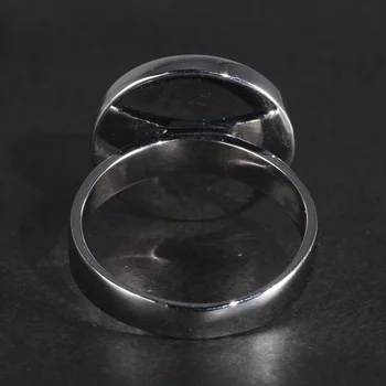 Originali Kietojo 925 Sterlingas Sidabro Žiedai Kietas Paprasta, Aiškia, Apvalūs Žiedai Turkijos Mėlynos Spalvos Gelio Minimalistinio Vestuvių Papuošalai Vyrams