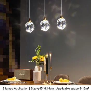 Nekilnojamojo Žalvario LED Sieniniai šviestuvai Paprastas Gyvenimo Kambario, Miegamasis Restoranas K9 Kristalų Kabo Lempa Šiuolaikinio Namų Dekoro Apšvietimas Šviestuvai