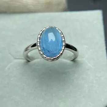 Grynas natūralus akvamarinas žiedas Gamtos bijoux femme, mados juvelyrika pakabukai accesories prabangūs papuošalai, brangakmenių dovana moterims