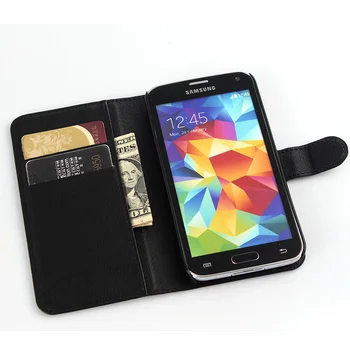 Piniginės Padengti Kortelės Turėtojas Telefono Dėklai Samsung Galaxy S5 i9600 G900 Pu Oda Atveju Apsauginis Apvalkalas