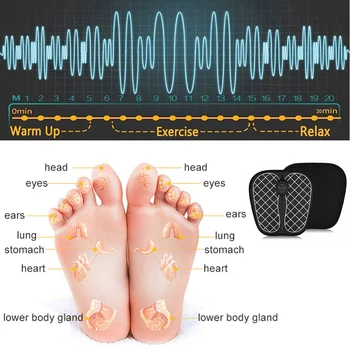 Elektros EMS Foot Massager Trinkelėmis Raumenų Stimuliatorius skirtas Kilimėlis Pėdų Masažas gerina Kraujotaką, Sumažinti Skausmas Skausmas Sveikatos Priežiūros