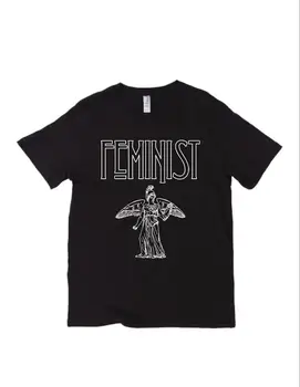 2018 Feminizmo Dainą Grupė Moterų, Trišakiai Harajuku Grafinis Viršūnes Vintage Stiliaus 60s 70s Tumblr Medvilnės marškinėliai Mergina Galia Moterų t shirts