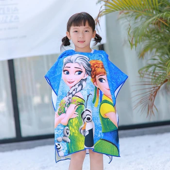 Disney Mickey Užšaldyti Elsa Anna Automobilių Sofija rankšluostis su Gobtuvu chalatas animacinių filmų vaikams minkštas galite dėvėti paplūdimio rankšluostis dovanų berniukų, mergaičių