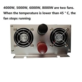 6000W W DC 12V AC 220V Nešiojamų Car Power Inverter Įkroviklis Adapteris Keitiklis DC 12 AC 220 Pure sine wave
