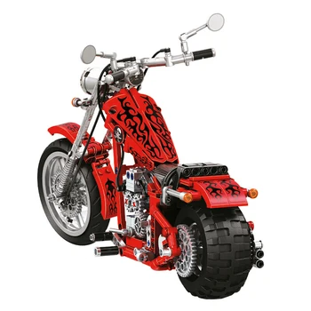 2019 NAUJOS įrangos pardavimas, biuro įrangos Serijos Red Skull Motociklo Statybiniai Blokai, Plytos, Klasikinis Modelis Vaikams, Žaislai Suderinama