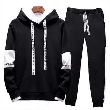Pavasarį ir Rudenį oro sluoksnis mados atsitiktinis hoodie laisvi sporto hoodie kostiumas mados puloveris vyro hoodie