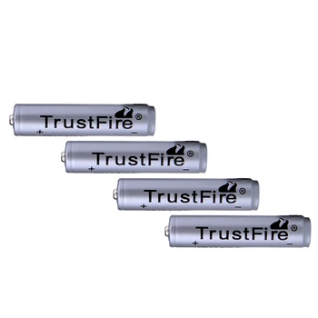 4pcs/daug TrustFire 3.7 V, Li-ion 10440 Įkrovimo Baterija (akumuliatorius 600mAh Realias galimybes 10440 Ličio Baterija LED Žibintuvėlis Žibintai