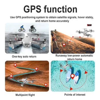 2020 NAUJAS GPS Rc Drone Su HD drone 4k profesional 5G WIFI FPV 4K Fotoaparato RC Quadcopter Tranai, Sulankstomas Dron Sraigtasparnio Žaislas