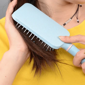 Oro Pagalvė Kviečių Šiaudų Plaukų Detangler Šukos.INS-stiliaus Masažas Hairbrush,plaukų priežiūra Galvos odą,Mažina Plaukų Slinkimas Išlaikyti Plaukų Modeliavimo