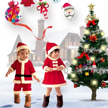 Naujagimis Berniukas, Mergaitė, Vaikiška Apranga Kalėdų kostiumas 2-piece set Vaikai Šalis Drabužiai Vaikams Cosplay Drabužius 0-2 Metai
