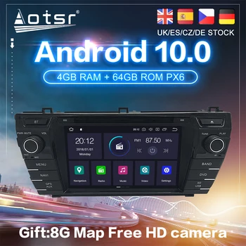 Android 10.0 PX6 Toyota Corolla 11 2013 - 2016 Automobilių GPS Navigacija Radijo Auto Stereo DVD Multimedijos Grotuvas DSP HeadUnit 2Din