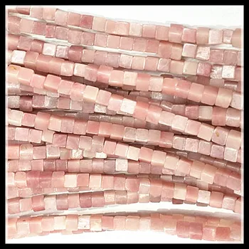 Gamtos rožinė opals kvadrato formos perlas akmens stygos dydis 4x4mm 6x6mm už pakabukai apyrankės padaryti papuošalai išvados papuošalų detalės