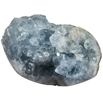 1Pc Gamtos Mėlyna Celestite Gydomųjų Mineralinių Kristalų Sankaupos Geode Nereguliarus Gem Akmens Namų Puošybai Pavyzdys (80g-150g)