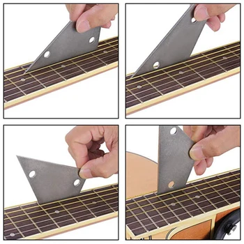 Gitara Luthier Įrankių Komplektą Įtraukta 1 Vnt Gitara Nervintis Karūnavimo Luthier File,1 Vnt. Nerūdijančio Plieno Nervintis Rokeris,2 Vnt Fingerboard Gua