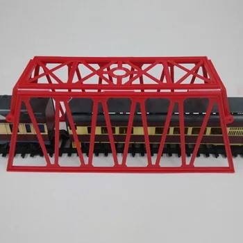 1:87 HO Masto Geležinkelio Scenos Dekoracija Tiltas Tinklo Modelį, Smėlio Lentelė Pastato Modelio Kūrimo Rinkiniai)- Raudona