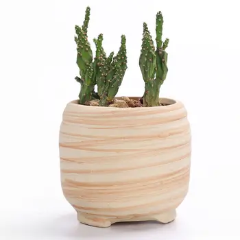SAULĖ-E 6 3 Colių Keramikos Mediniai Modelis Sultingi Augalų Puodą Kaktusas Augalų Puodą Gėlių Puodą, Indą Sodinamoji Dovanų Idėjos
