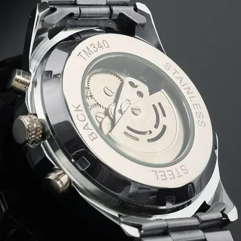 Nugalėtojas prekės Šviesos Laikrodis Vyrams, Automatinis Mechaninis laikrodis Skeleto Karinės Relogio Vyrų Montre vyrų laikrodžiai Relojes hombre 2018