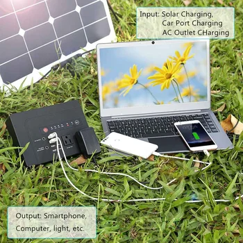 200W/300W Nešiojami Saulės Generatorius, Maitinimo, Keitiklio USB LCD Ekranas Energijos Saugojimo Kartos Lauko Namo Automobilių