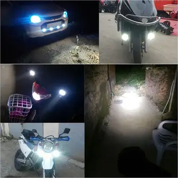 Universalus Motociklų priekinis žibintas LED Darbinis Šviesos Motociklų E-Bike 15W 6LED 1500LM priekinis žibintas priekinis Žibintas, Priešrūkinis Žibintas Dropshipping