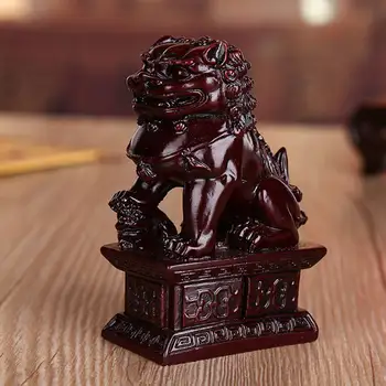 1 Pora Red Kinijos Drožyba Fengshui Liūtai Sakai Fu Kazkoks Šuo Guardion Durų Liūtai Statula Žvėris Statula Namų Skulptūra Apdaila