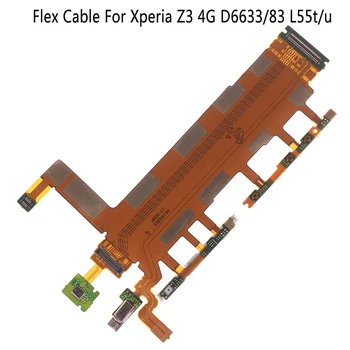 Metalo Galios On/Išjungimo Mygtukas Flex Cable & Tomas Jungiklis Flex Su Mikrofonu Vibratorius Sony Xperia Z3 4G D6633/83 L55t/u