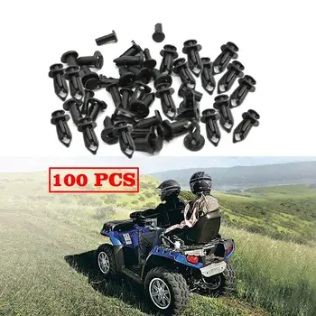 100 Gabalas ATV 8mm Kniedės Lauktuvės Kūno Apdailos Skydelis Užtrauktuku Varžtas Įrašus Plug Kit Polaris Sportininkas 550 570 850 XP 