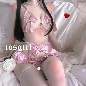 Romantiška prancūzų Stilius, Seksualus Erotiniai Kostiumai Tarnaitė apatinis Trikotažas Saldus Gothic Lolita Dress Anime Cosplay Moterų Seksualus Apatinių Komplektas