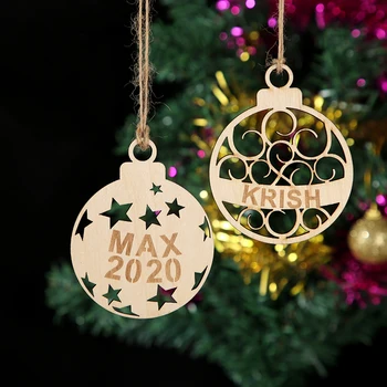 Asmeninį Vardas Ornamentu, Medienos Kalėdų Ornamentu,Paprotys Kalėdų Dovanos, Kalėdų Puošmena, Asmeniniams Kalėdų