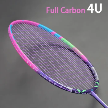 Profesinės Suverti 4U Ultralight Visas Anglies Pluošto Badmintono Rakečių Su Stygos Krepšiai Padel Raketės Sporto Raquetas