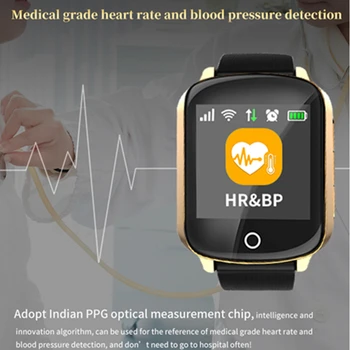 Vyresnio amžiaus Tracker Smart Žiūrėti Wifi GPS Vieta SOS Skambučio Širdies ritmas, Kraujo Spaudimas Metų Moterys, Vyrai Smartwatch su EKG/laišką el: bpg D200