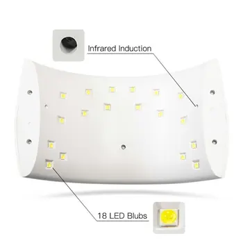 36W UV LED Nagų Lempa Nagų Džiovintuvas 36W Dual Šviesos Šaltinis Indukcijos Nagų Fototerapijos Mašina, UV Lempa, LED Nagų Prietaisas