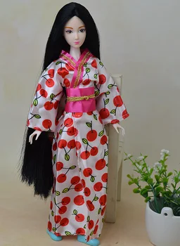 Rankų darbo Mados Lėlės Drabužiai, Apranga Tradicinė Japonų Kimono Suknelė Barbie Lėlės, Už 1/6 BJD Lėlės Cosplay Kostiumų Vaikas Žaislas