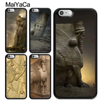 Lamassu Asirų Mesopotamijos Atveju iPhone, 12 Mini Pro 11 MAX X XR XS MAX SE 2020 6S 7 8 Plius 5s Dangtis