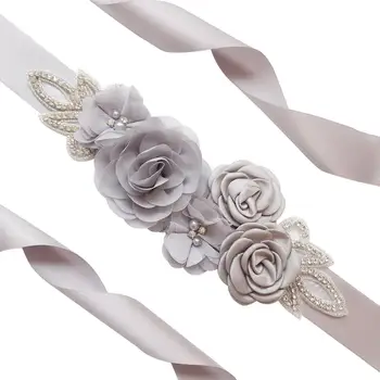 Vestuvių Diržo Ornamentų Juostos Pearl Kalnų Krištolas Priedai Žiedų Nuotakos Suknelę Rankų Darbo Varčias Vestuvių Diržo Imituojamas Rose