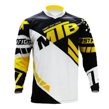 Motokroso lenktynių dviratis megztiniai quick dry motociklo MTB visą rankovėmis marškinėliai kalnų dviračių DH (downhill ilgomis rankovėmis dviračių megztiniai